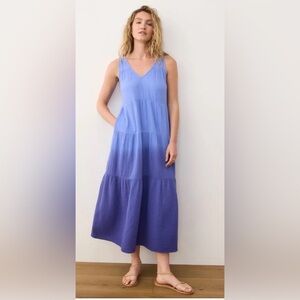 Marine Layer Blue Corinne Gradient Maxi Dress S